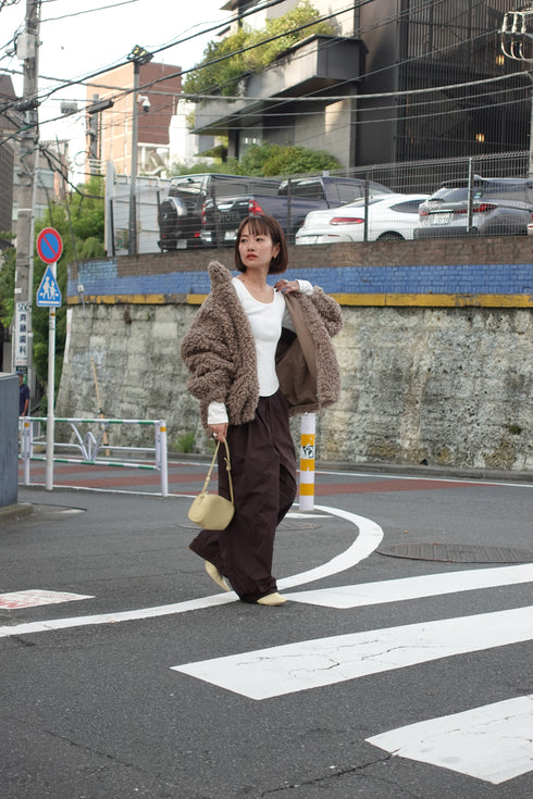 ボアボリュームブルゾン